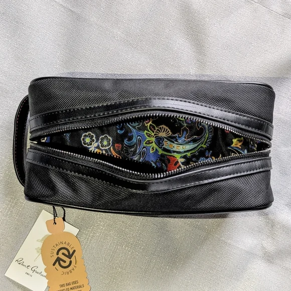 Robert Graham Travel Toiletry Bag with Two Bonus Travel Bottles NEW!